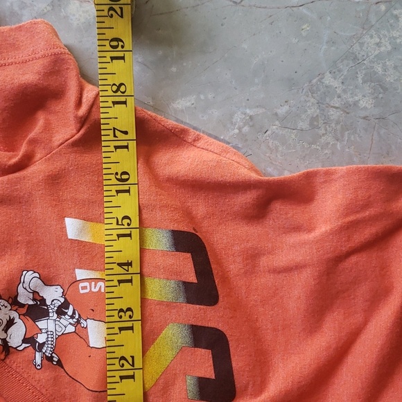 Nike Slim Fit Coup Tee V-Neck Short Sleeve OSU Cowboys Graphic Heather Orange L - Picture 6 of 7
